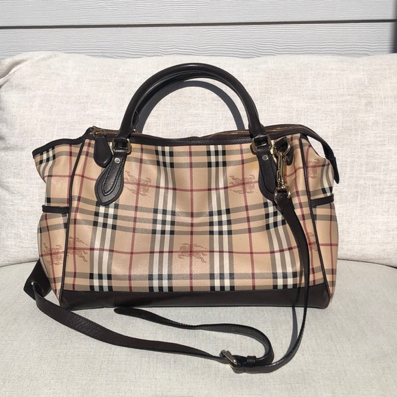 Burberry Handbags - Burberry Haymarket Diaper Shoulder Crossbody Bag
